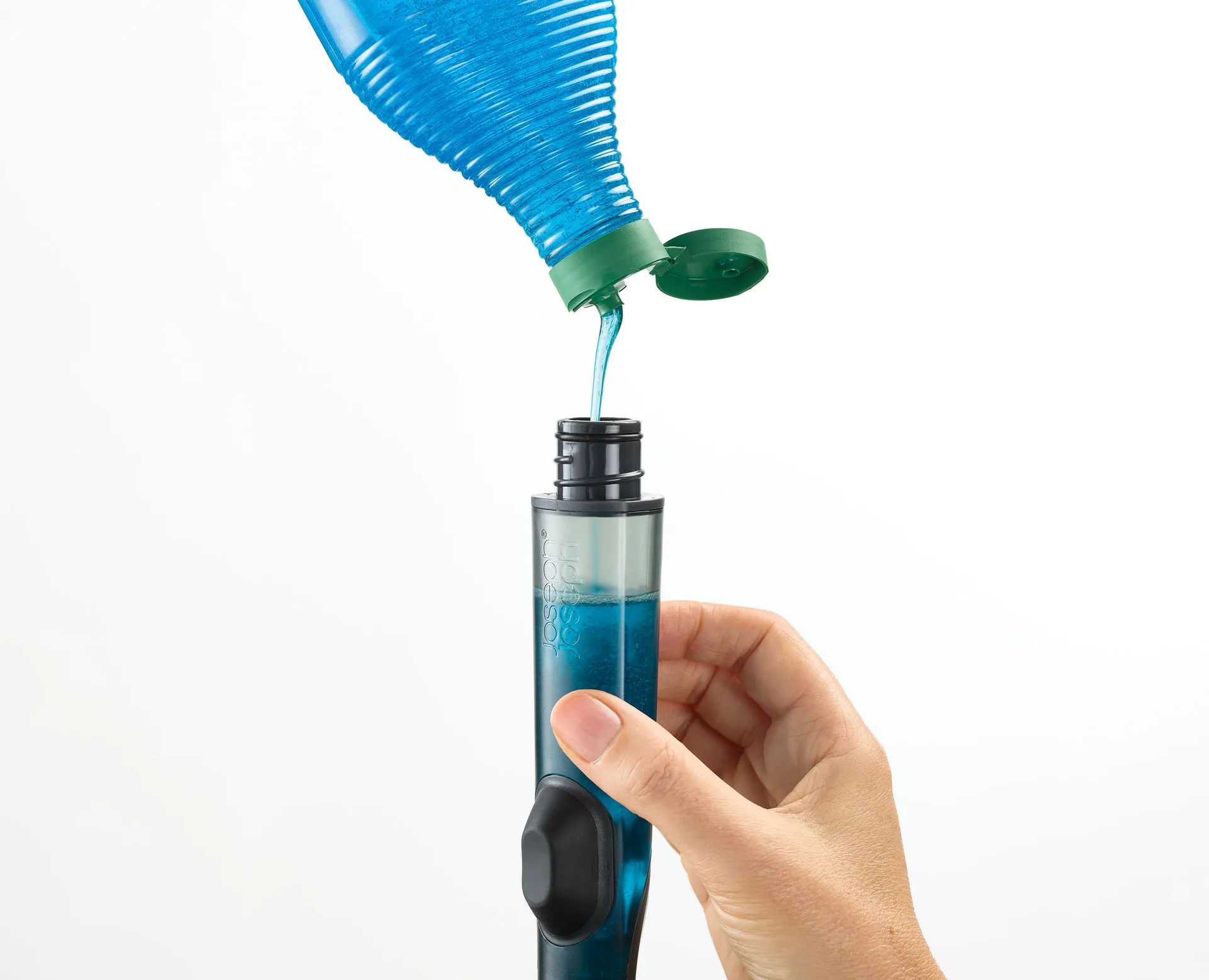 Joseph Joseph Sinktech afwasborstel met stalen standaard, Clear Joseph Joseph