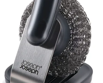 Joseph Joseph Sinktech afwasborstel met stalen standaard - Clear - Joseph Joseph