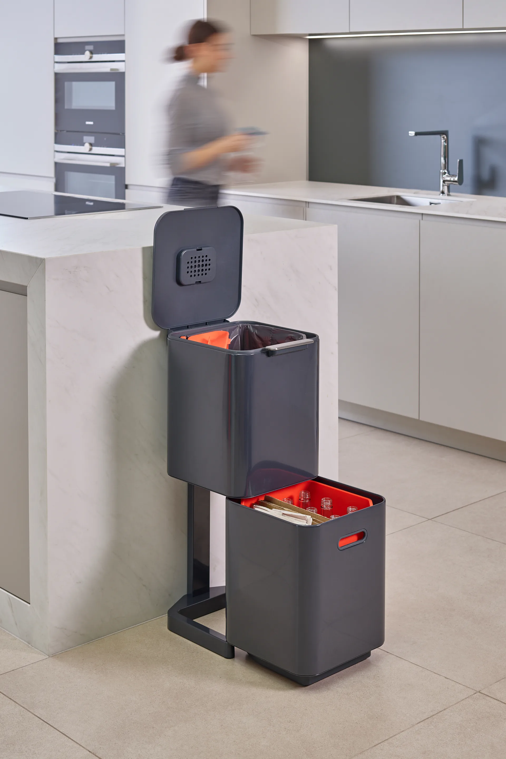 Joseph Joseph Totem Compact Afvalbak 40 L, Graphite Joseph Joseph