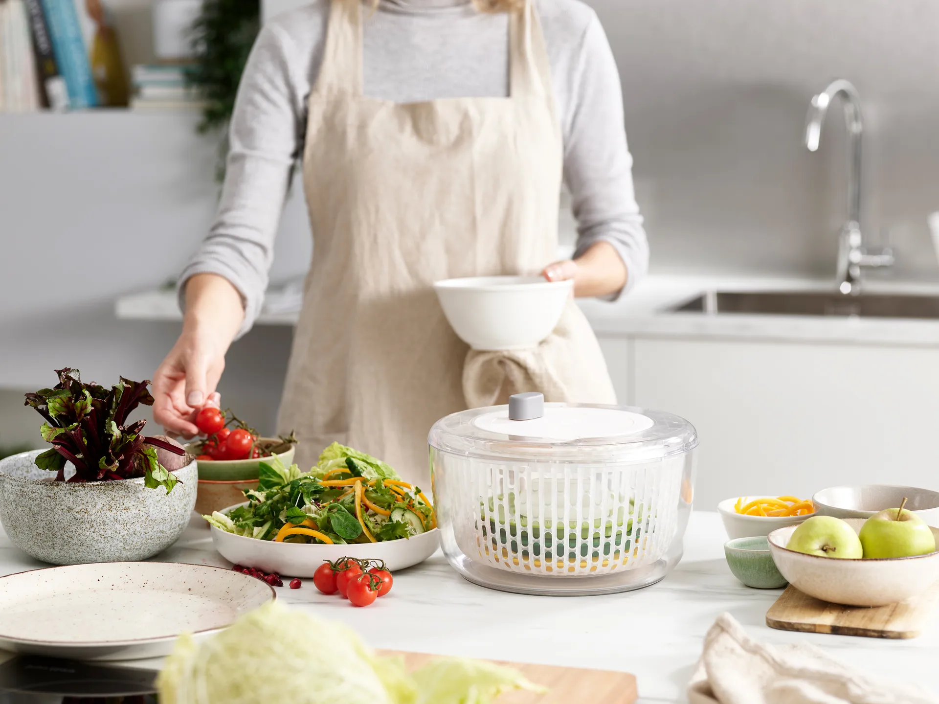 Multi prep saladegerei 4-delig, Transparant Joseph Joseph