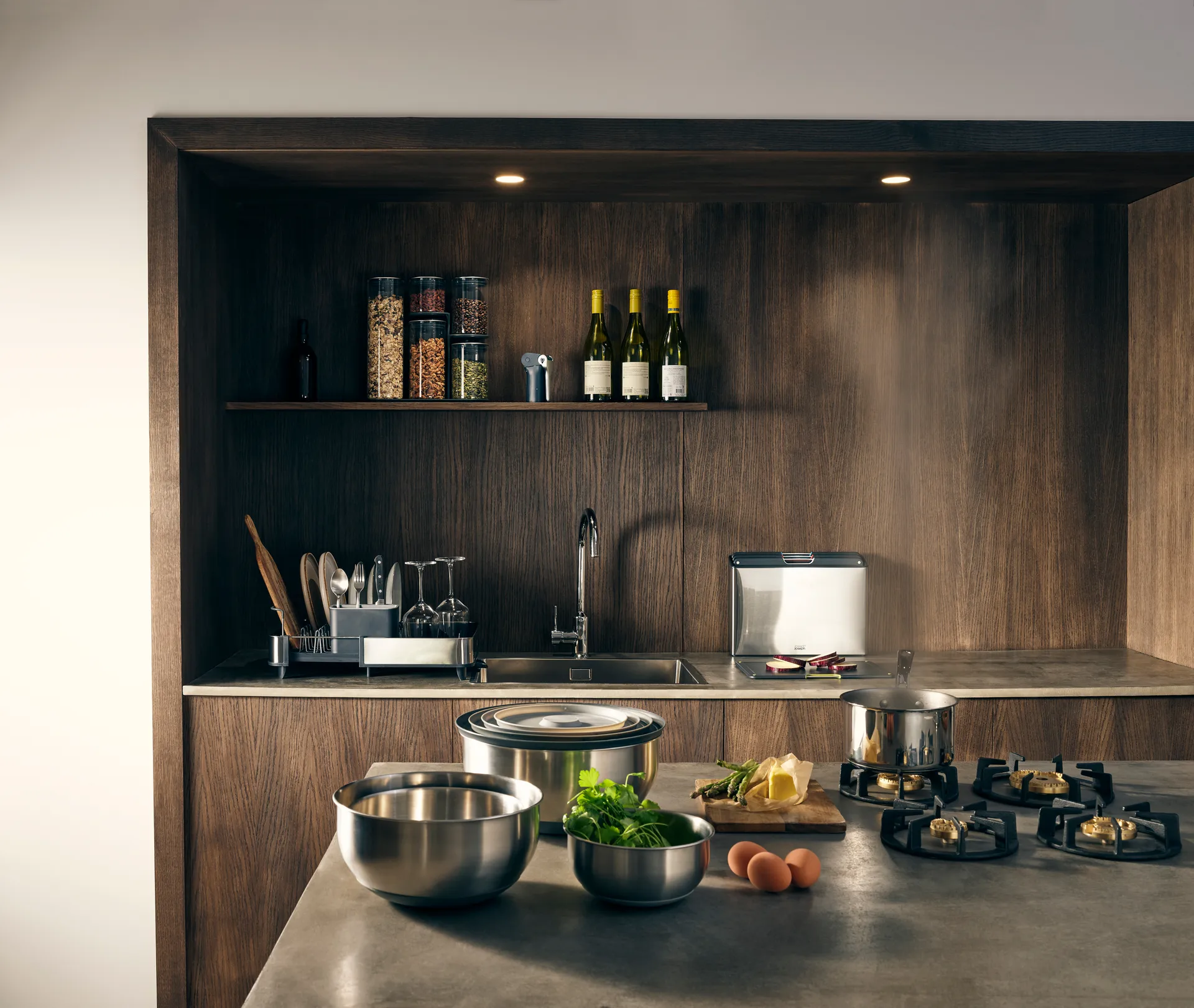 Nest prep & store kommen 8-delig, Staal Joseph Joseph