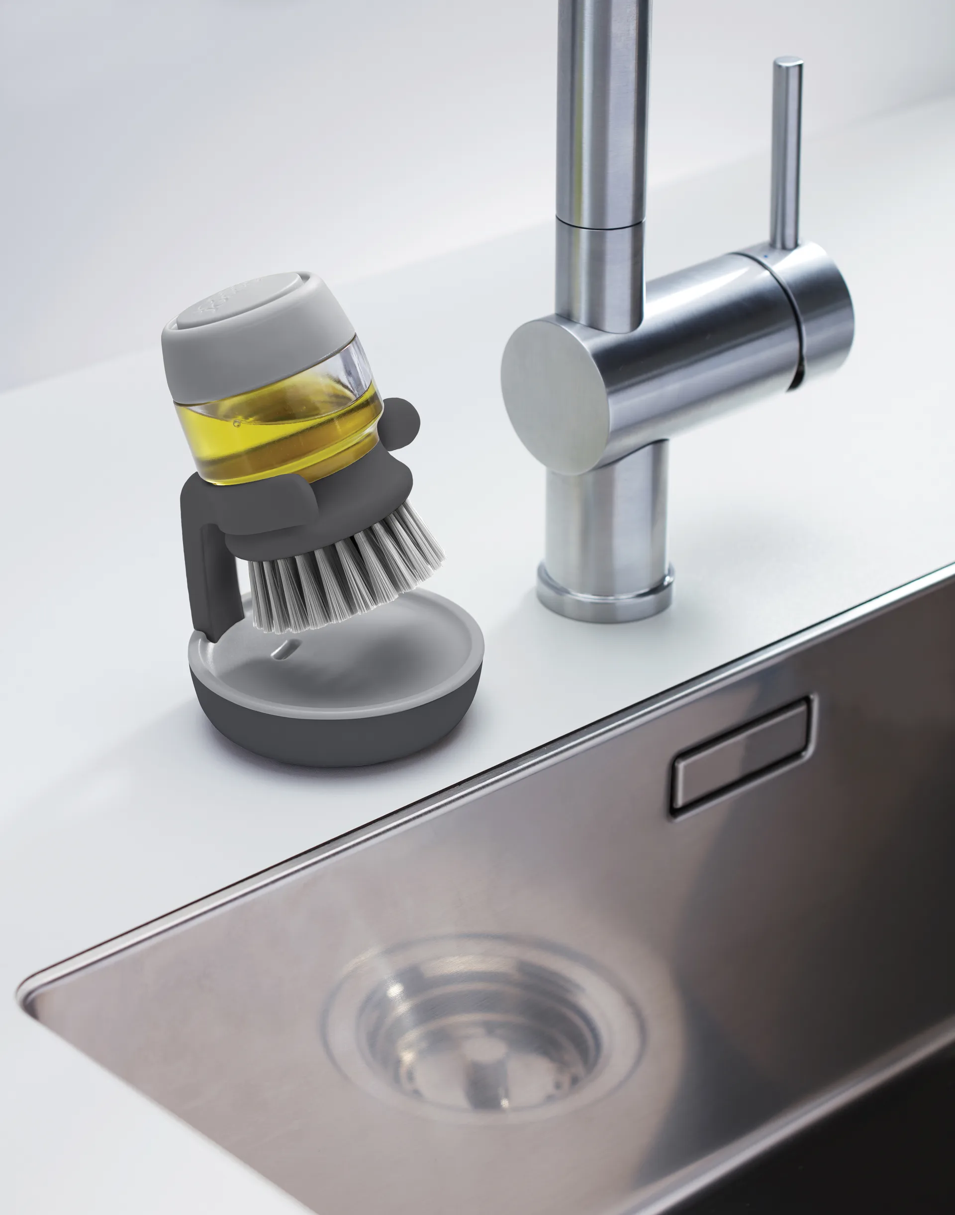 Palm afwasborstel 13,5 cm, Grijs Joseph Joseph