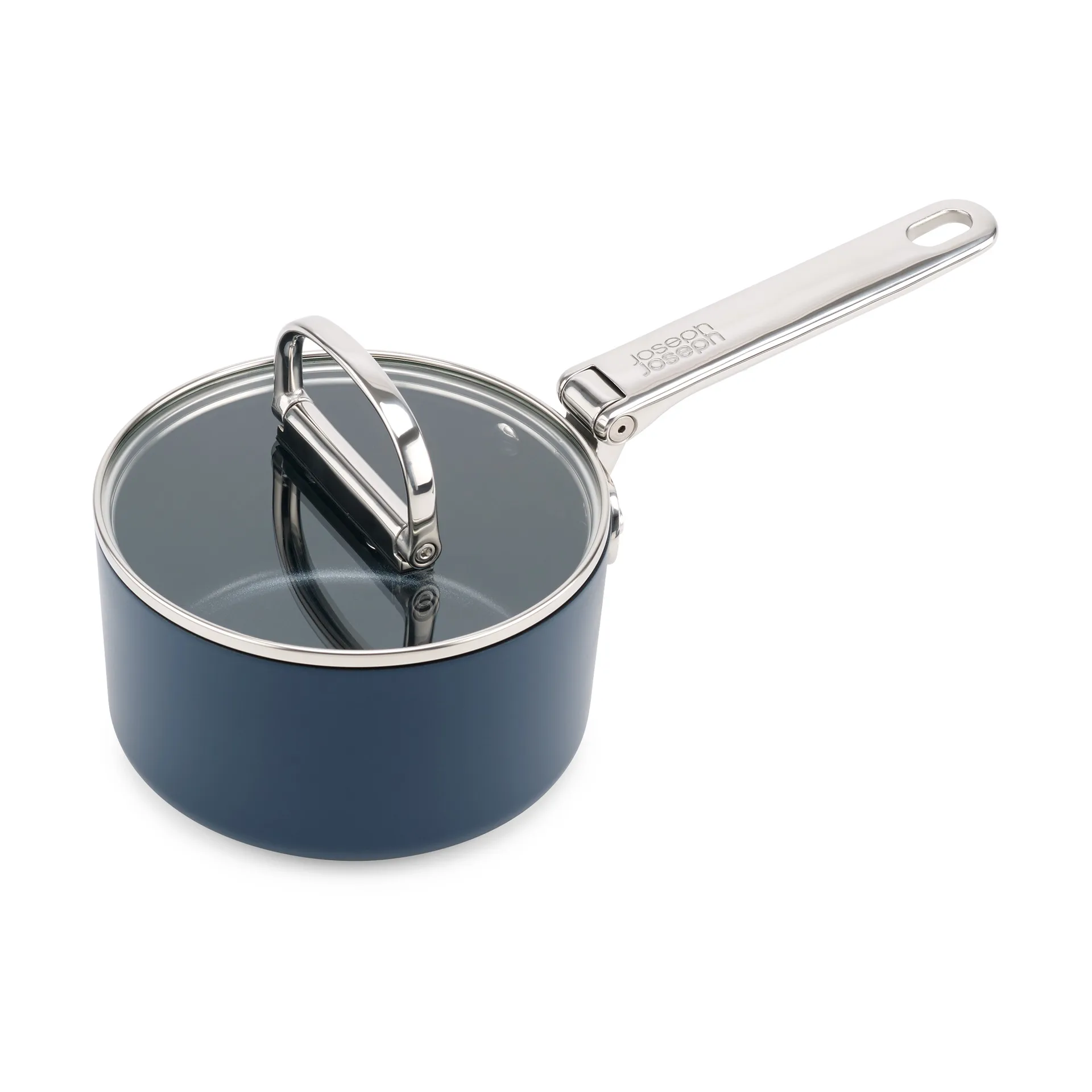 Space non stick steelpan met deksel Ø15 cm, Blauw Joseph Joseph