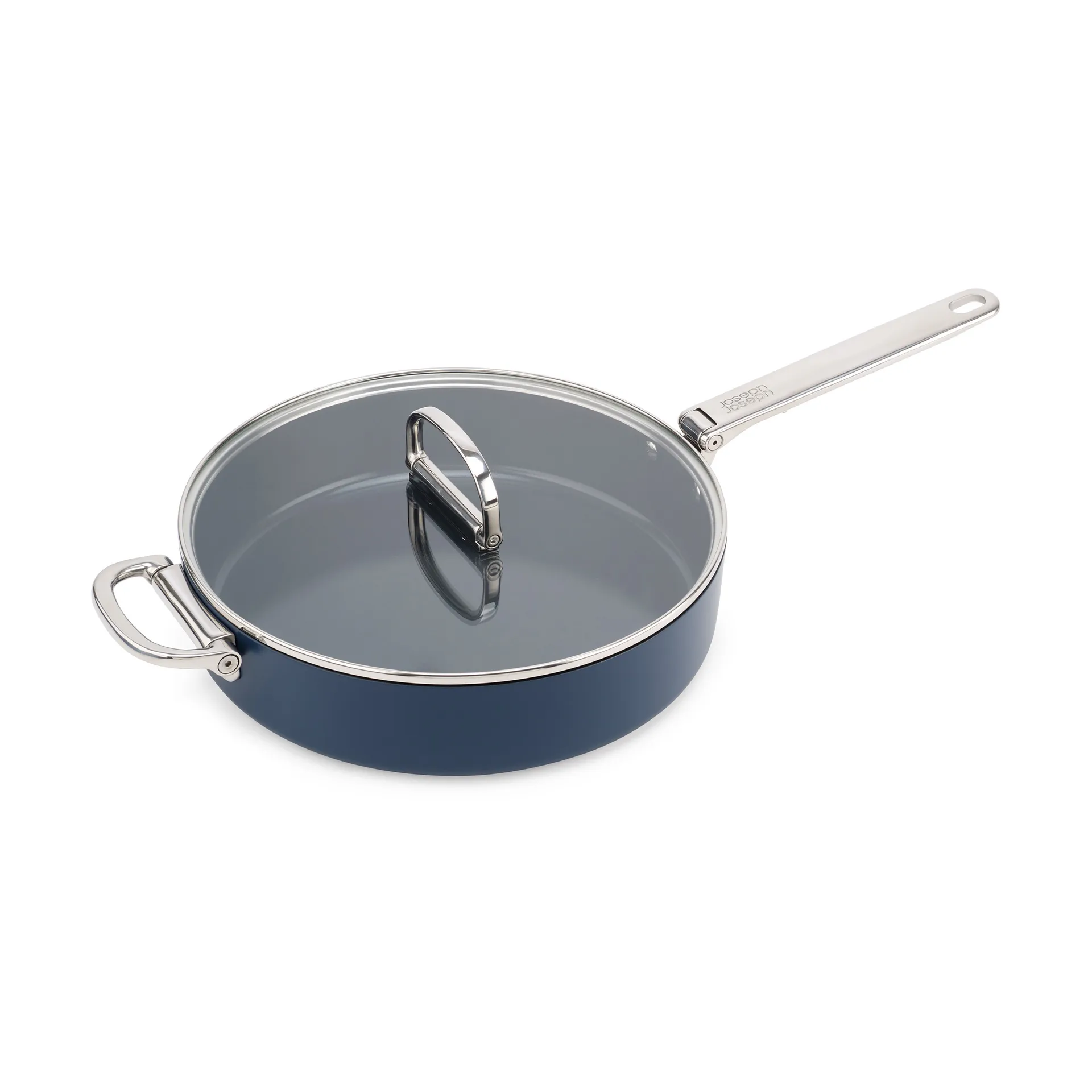 Space non stick steelpan met deksel Ø28 cm, Blauw Joseph Joseph