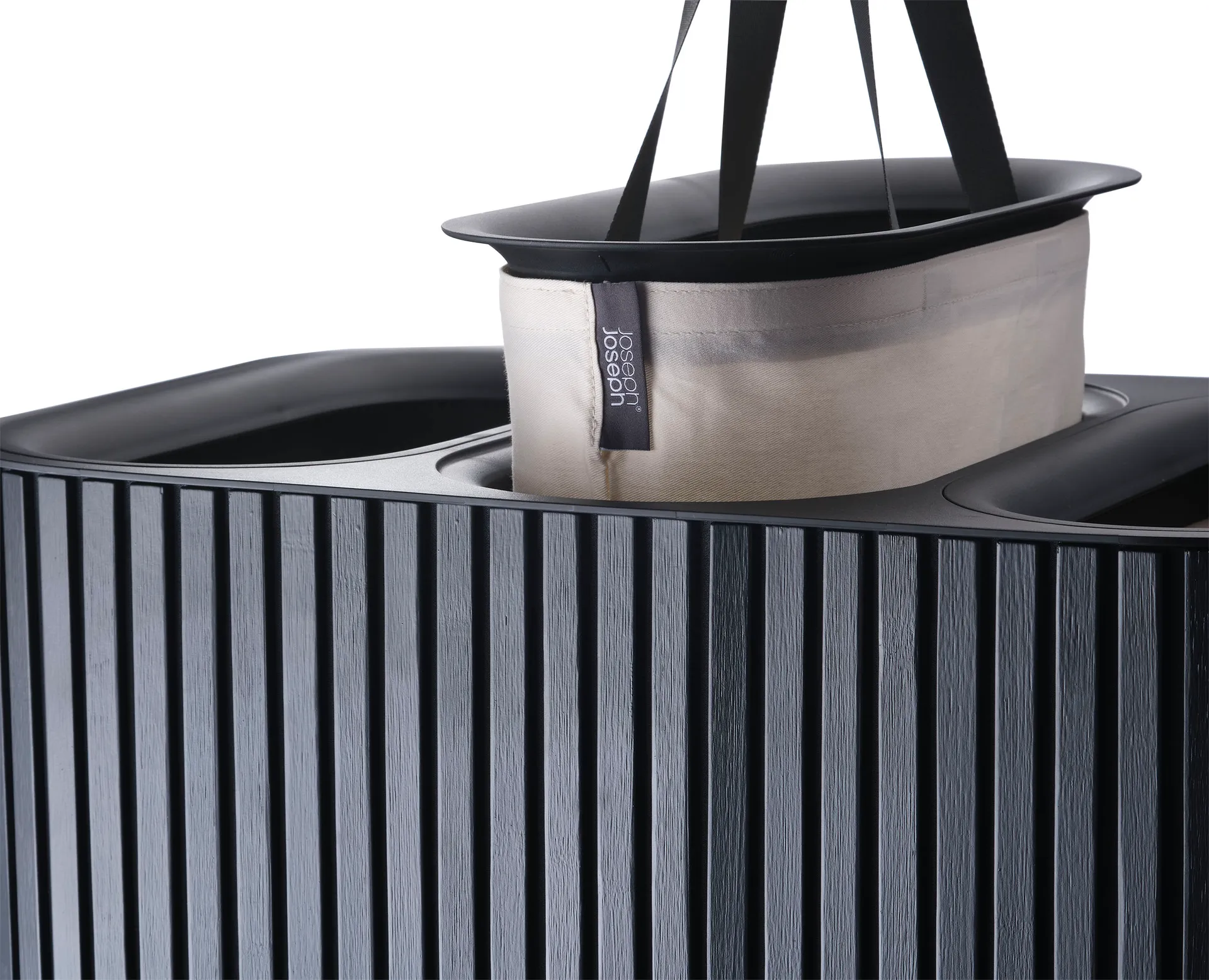 Tota Trio Luxe wasmand 90 L, Black Joseph Joseph