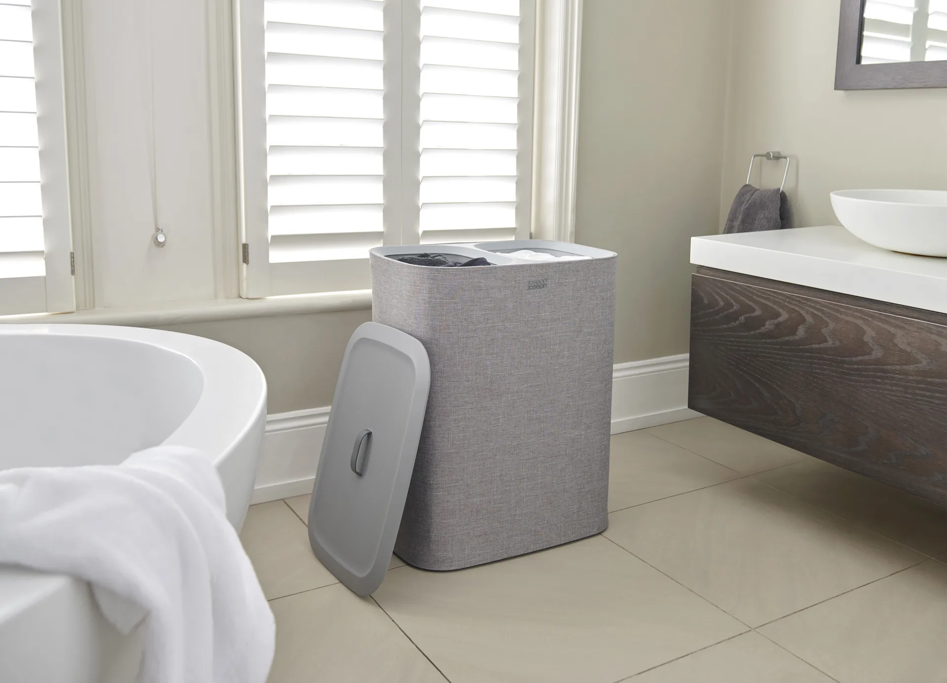 Tota wasmand 90 L, Grijs Joseph Joseph