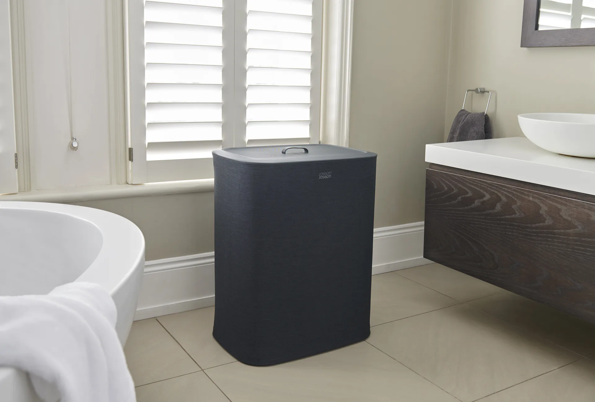 Tota wasmand 90 L, Zwart Joseph Joseph