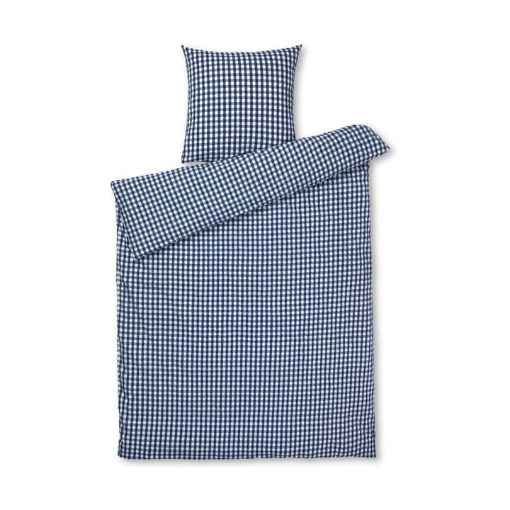 Bæk&Bølge beddengoedset 150x210 cm - Donkerblauw-wit - Juna