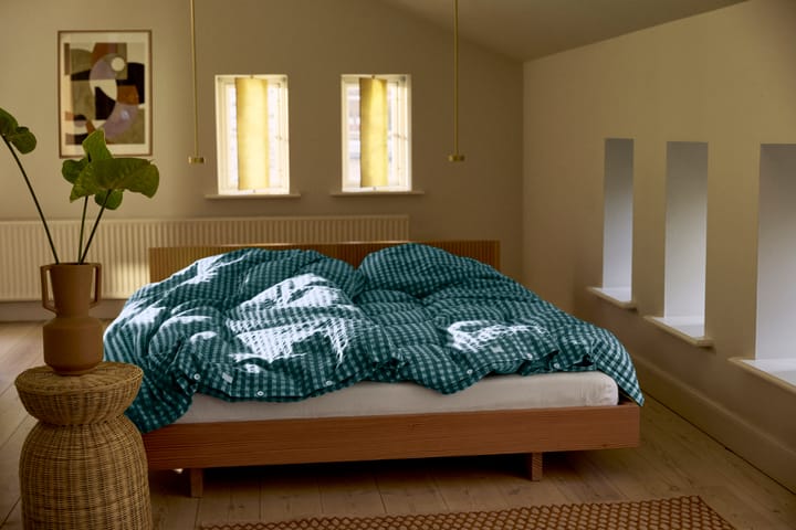 Bæk&Bølge dekbedovertrek 140x200 cm, Groen-lichtblauw Juna