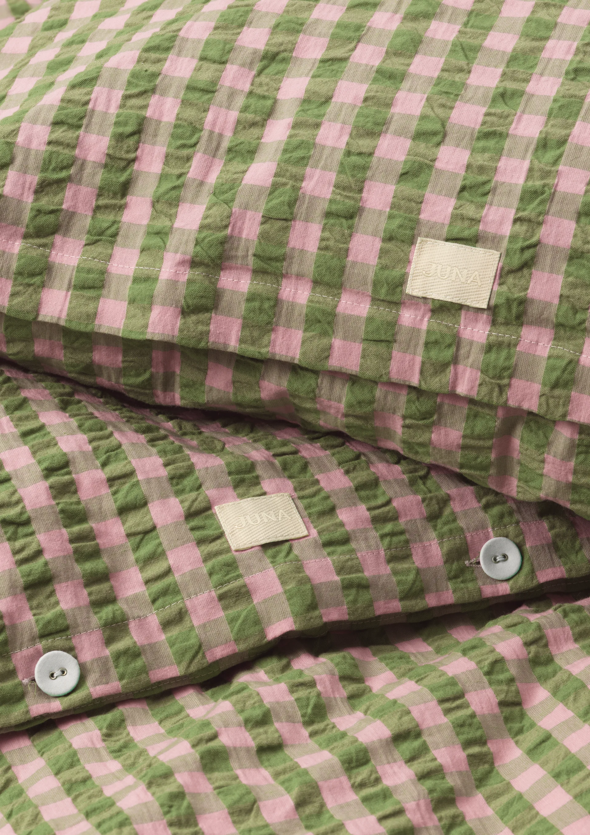 Bæk&Bølge dekbedovertrek 140x220 cm, Groen-lichtroze Juna