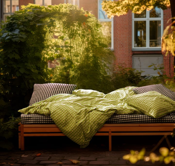Bæk&Bølge dekbedovertrek 140x220 cm, Groen-lichtroze Juna
