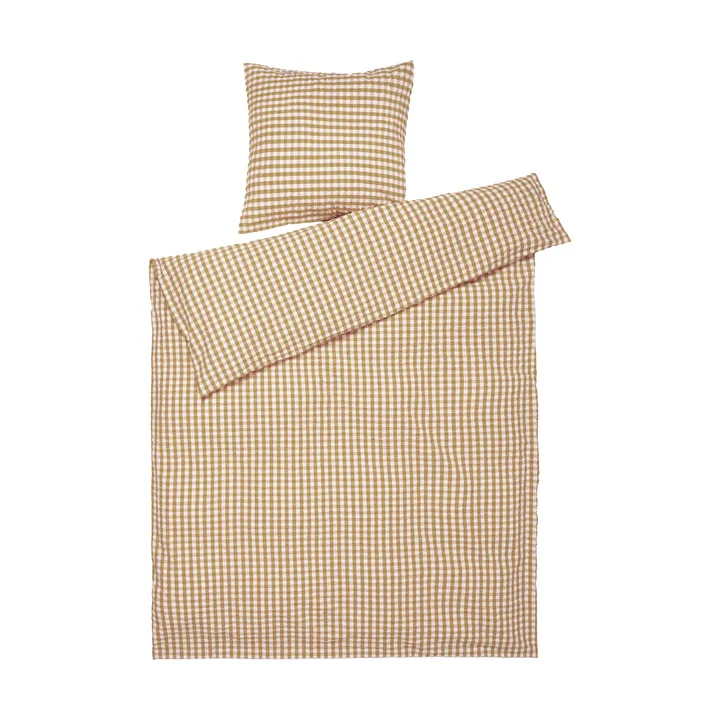 Bæk&Bølge dekbedovertrek 150x210 cm - karamel-offwhite - Juna