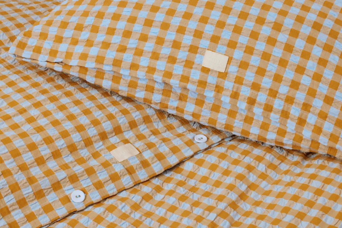 Bæk&Bølge dekbedovertrek 150x210 cm, Lichtblauw zand Juna