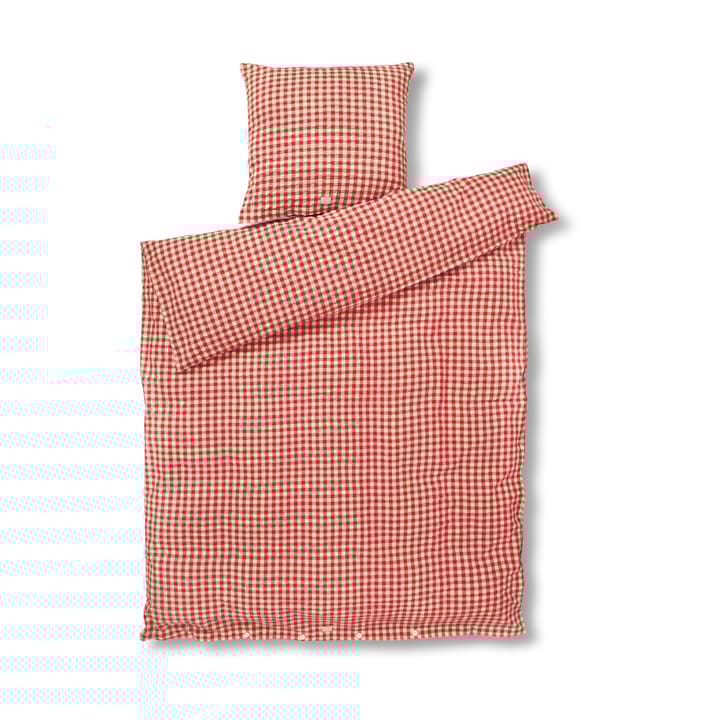 Bæk&Bølge dekbedovertrek 150x210 cm - Rood-geel - Juna