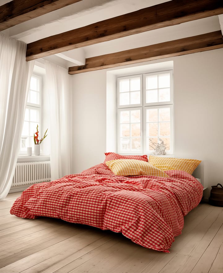 Bæk&Bølge dekbedovertrek 150x210 cm, Rood-geel Juna