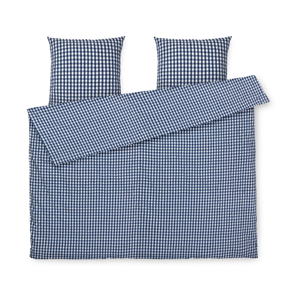 Juna Bæk&Bolge dekbedovertrek 220x220 cm Donkerblauw-wit