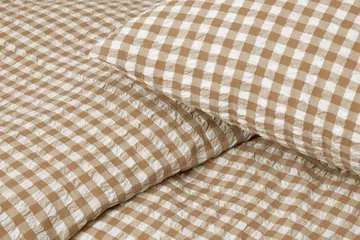 Bæk&Bølge dekbedovertrek 220x220 cm - karamel-offwhite - Juna
