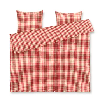 Bæk&Bølge dekbedovertrek 220x220 cm - Rood-geel - Juna