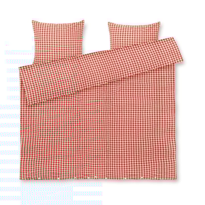 Bæk&Bølge dekbedovertrek 220x220 cm - Rood-geel - Juna