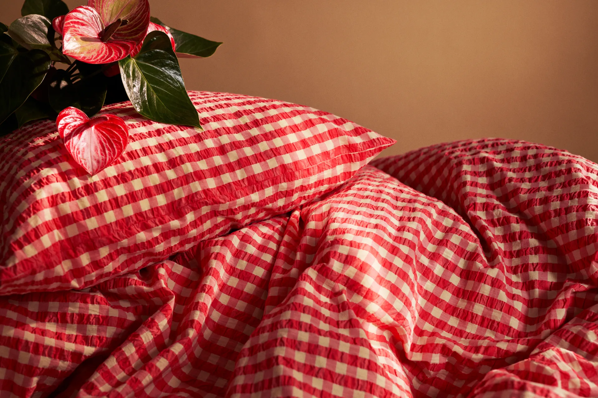 Bæk&Bølge dekbedovertrek 220x220 cm, Rood-geel Juna