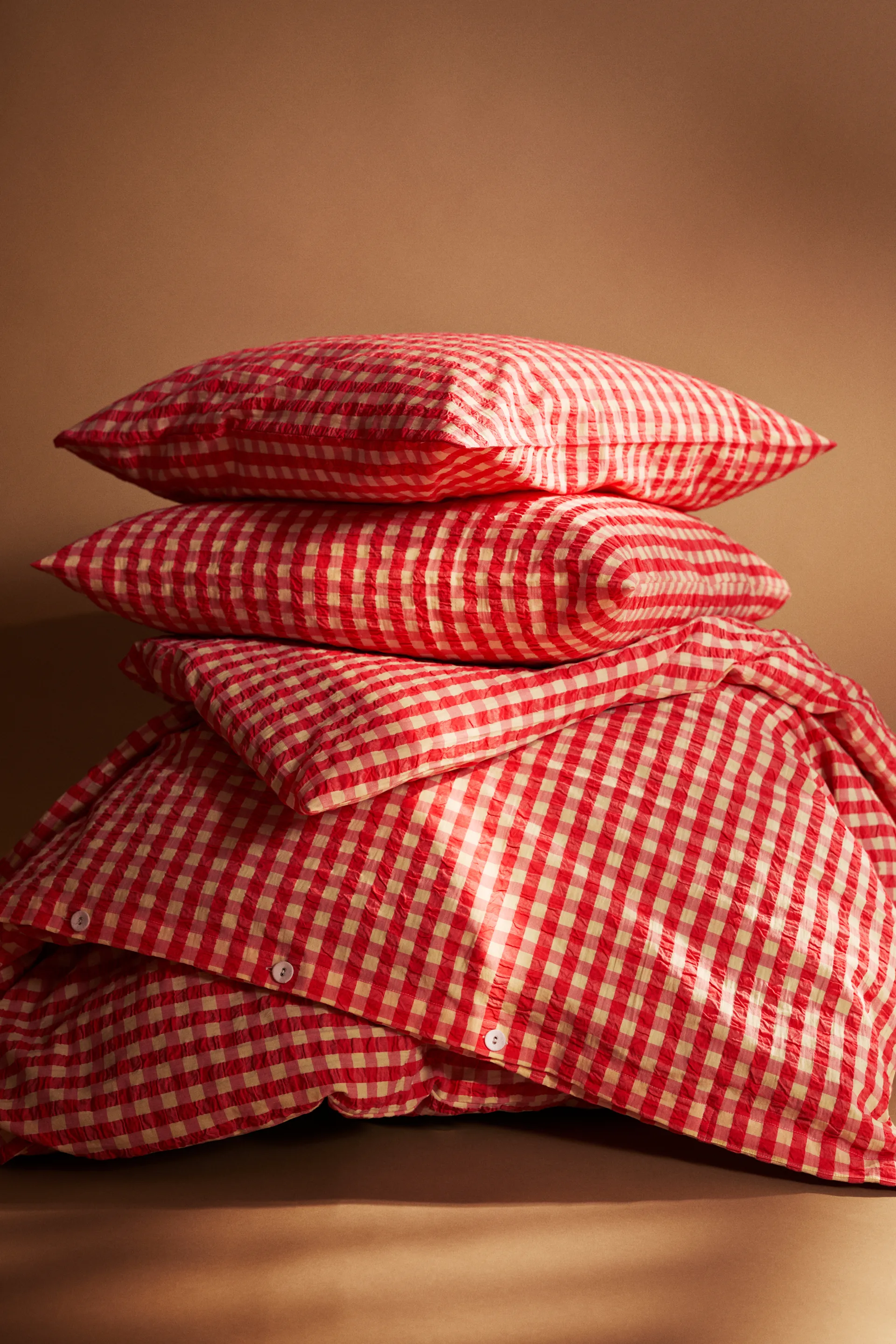 Bæk&Bølge dekbedovertrek 220x220 cm, Rood-geel Juna