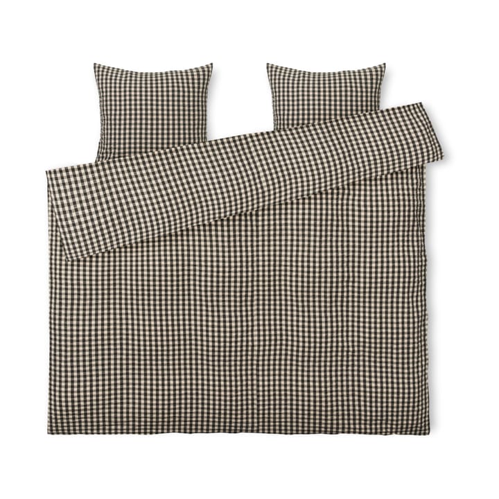 Bæk&Bølge dekbedovertrek 220x220 cm - Zwart zand - Juna