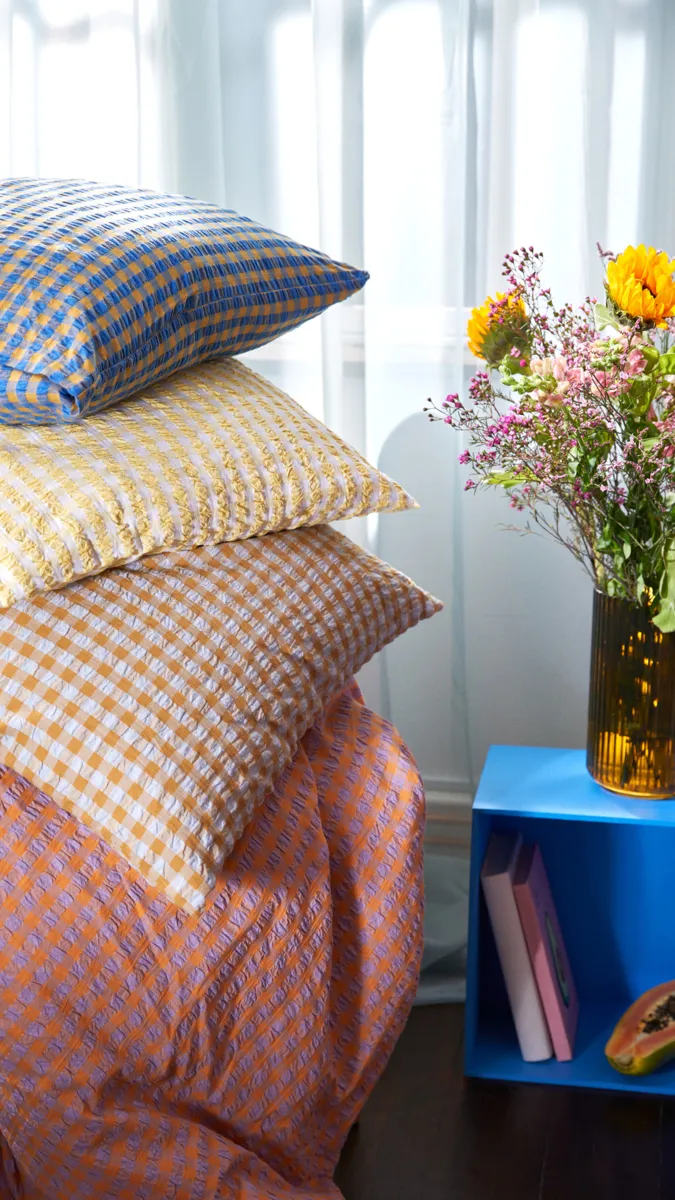 Bæk&Bølge kussensloop 50x60 cm, Lichtblauw zand Juna