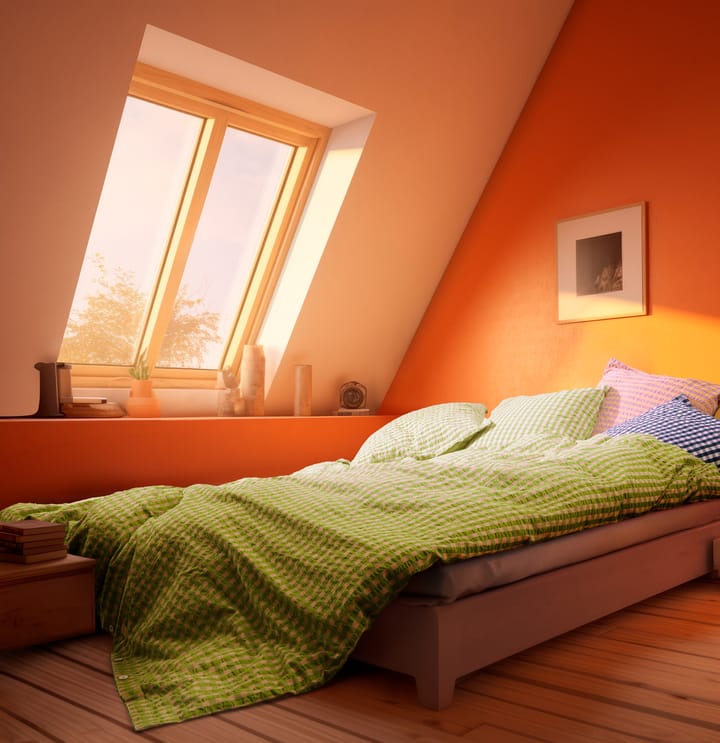 Bæk&Bølge kussensloop 60x63 cm, Groen-lichtroze Juna