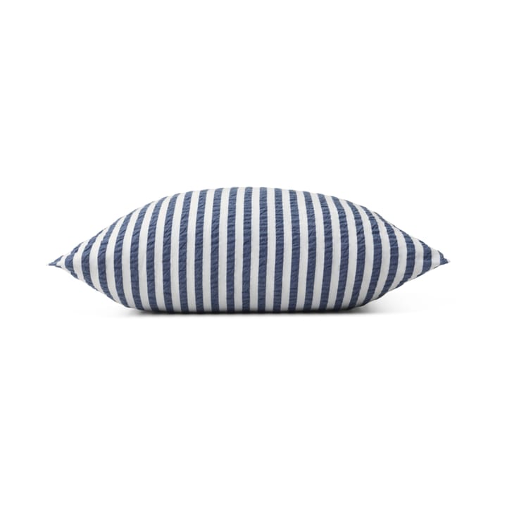 Bæk&Bølge Lines kussensloop 50x60 cm, Donkerblauw-wit Juna
