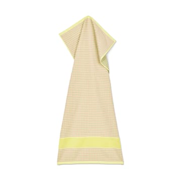 Check handdoek 50x100 cm - Geel-roze - Juna