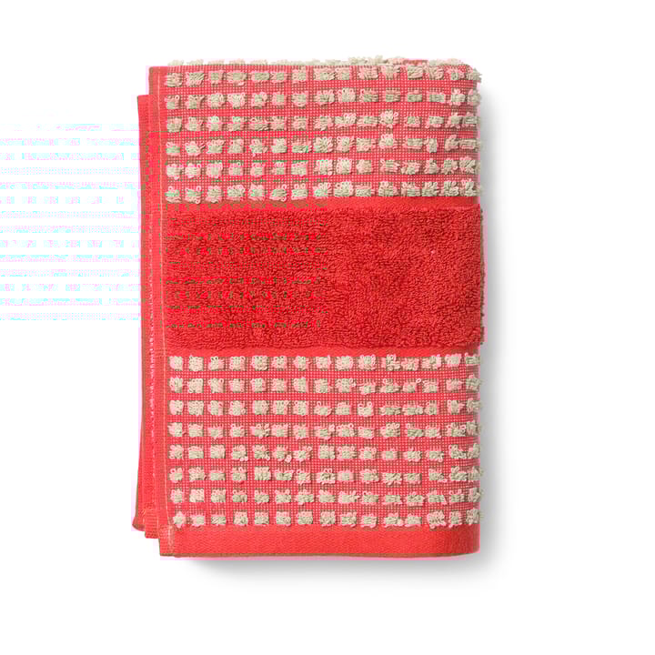 Check handdoek 50x100 cm - Rood-zand - Juna