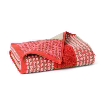 Check handdoek 50x100 cm - Rood-zand - Juna