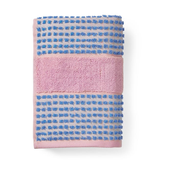 Check handdoek 50x100 cm, Soft pink-blauw Juna