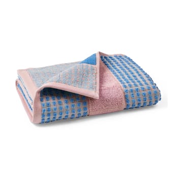 Check handdoek 50x100 cm - Soft pink-blauw - Juna