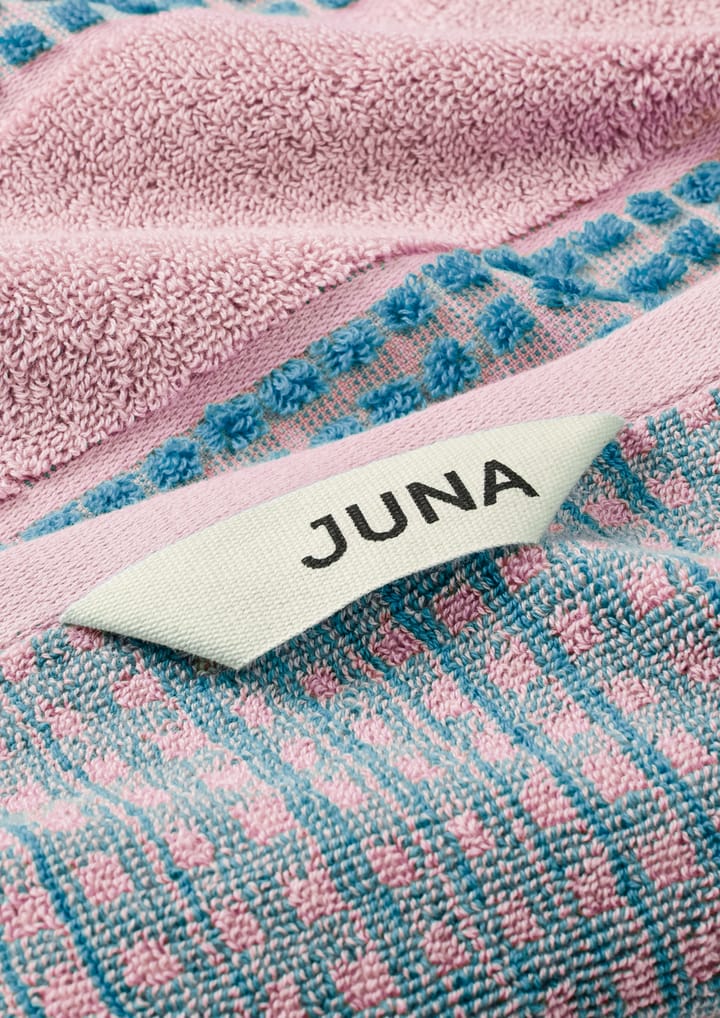 Check handdoek 50x100 cm - Soft pink-blauw - Juna