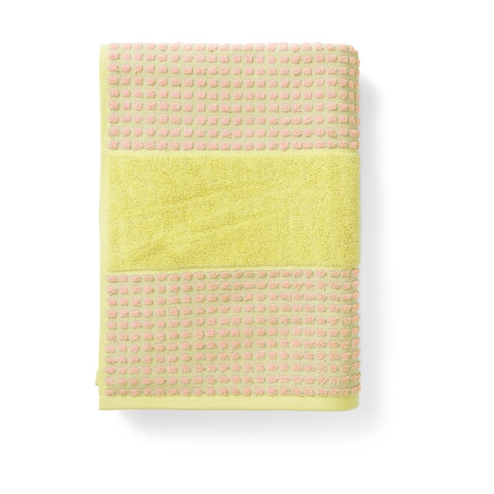 Check handdoek 70x140 cm - Geel-roze - Juna