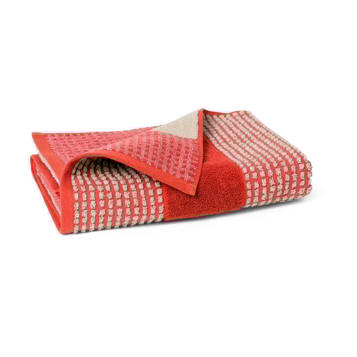 Check handdoek 70x140 cm, Rood-zand Juna