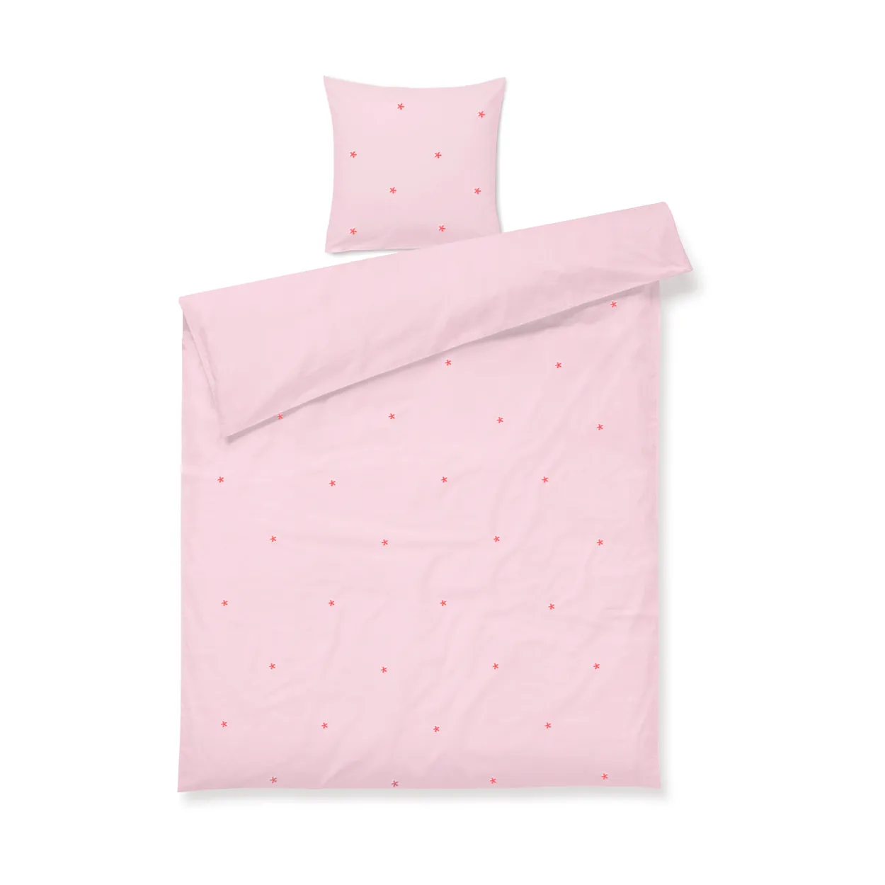 Juna Daisy dekbedovertrek 150x210 cm Roze-rood | Scandinavisch Interieur | Beddensets | Roze