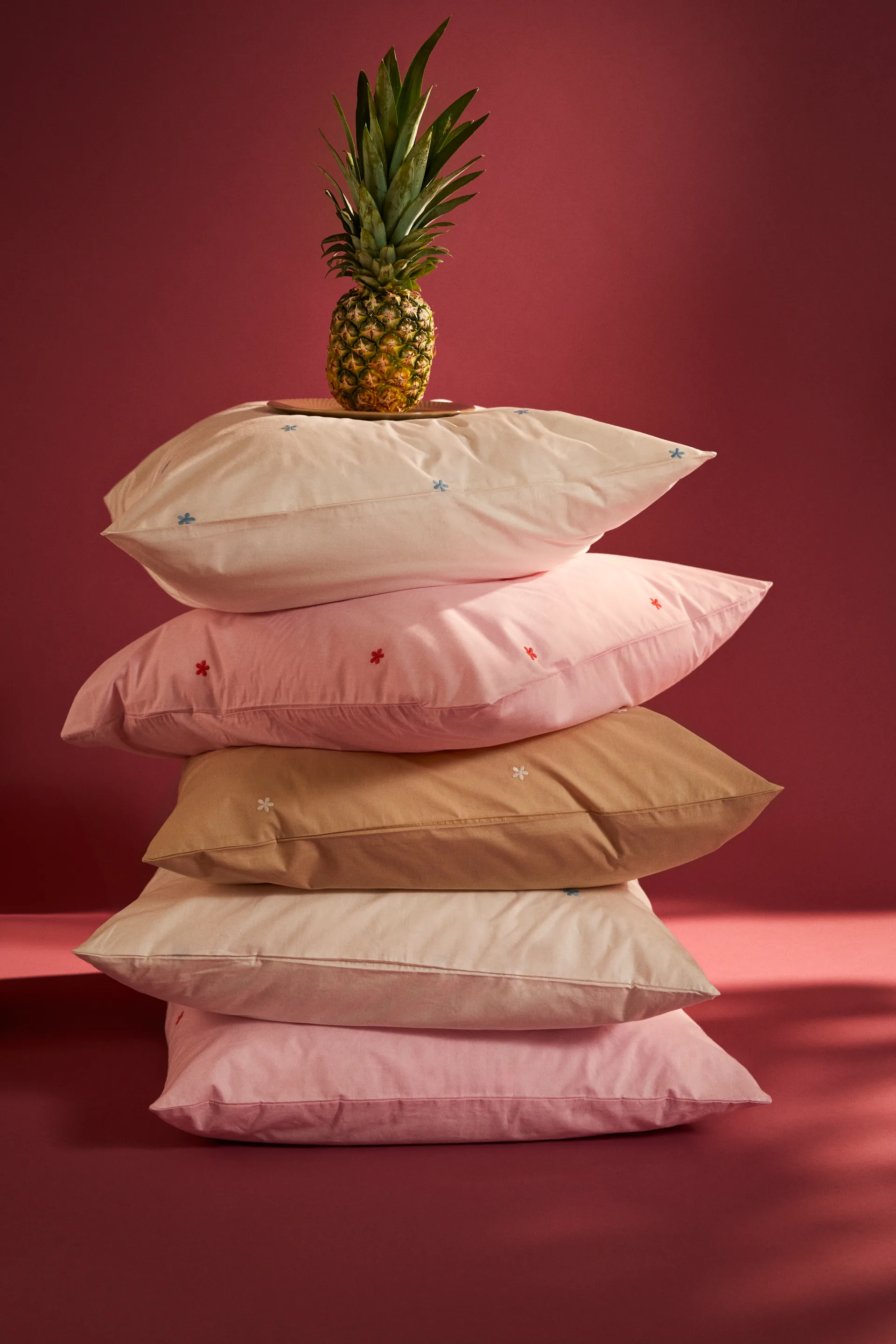 Daisy dekbedovertrek 150x210 cm, Wit-lichtblauw Juna