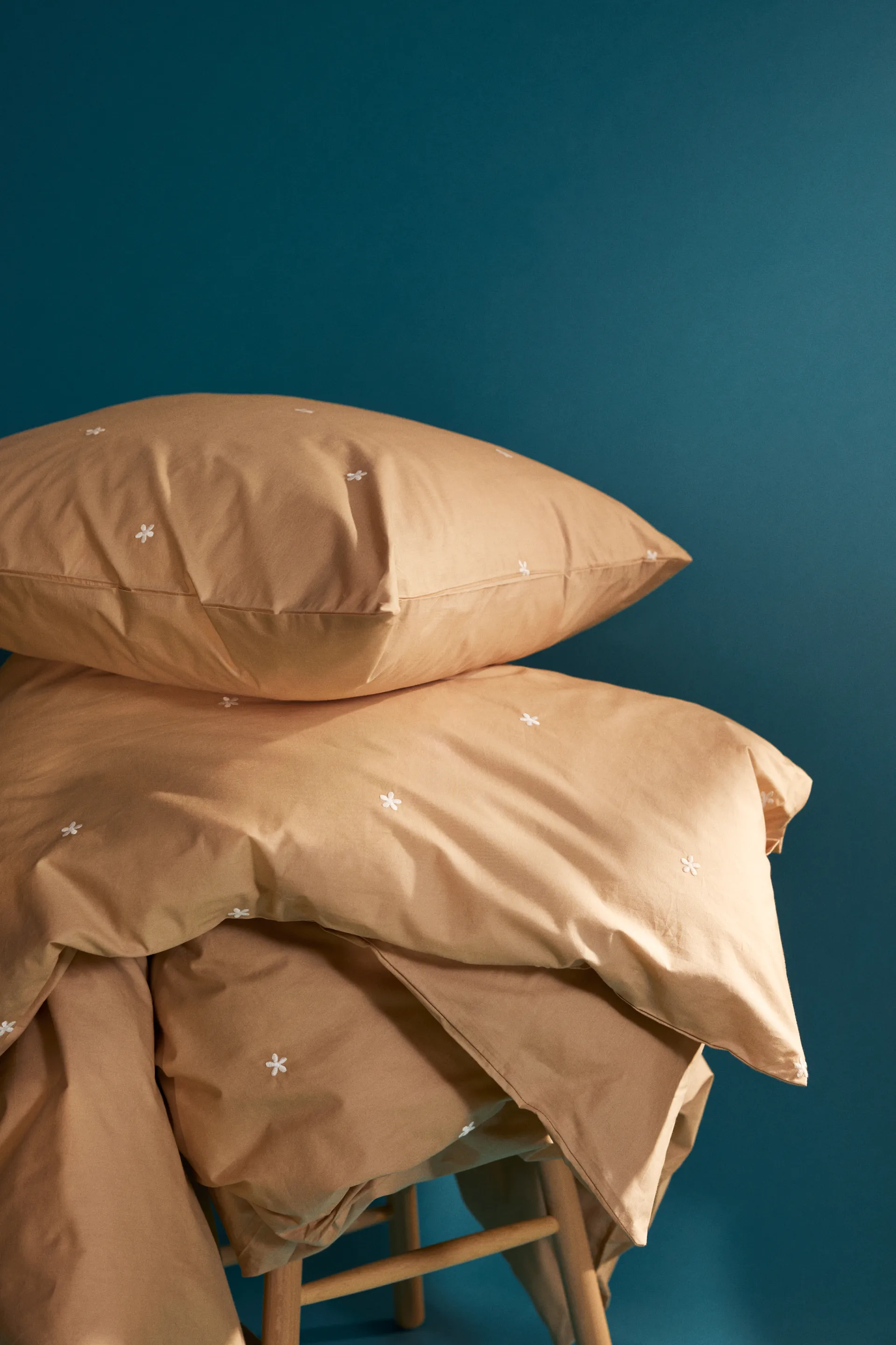 Daisy dekbedovertrek 150x210 cm, Zand-wit Juna