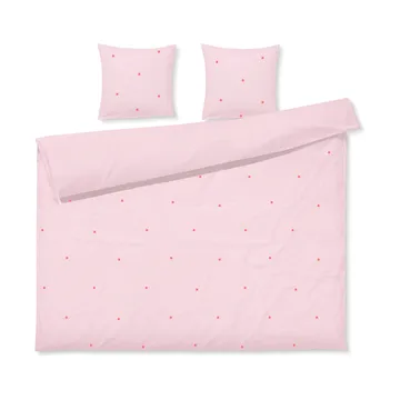 Daisy dekbedovertrek 220x220 cm - Roze-rood - Juna