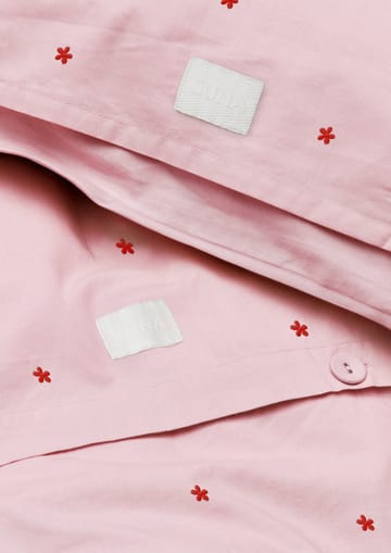 Daisy dekbedovertrek 220x220 cm - Roze-rood - Juna