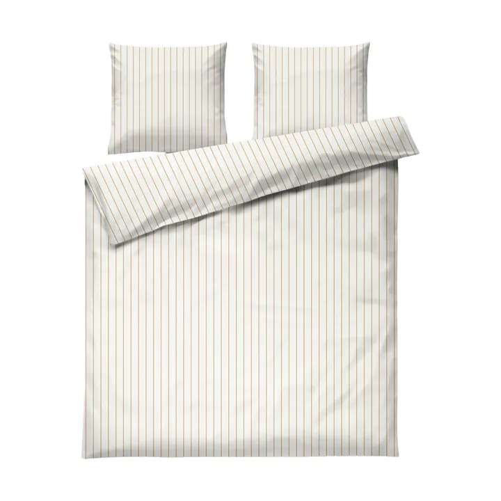 Soft dekbedovertrekset, 220x220/2x50x60 cm - Offwhite-karamel - Juna