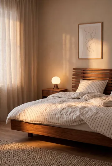 Soft dekbedovertrekset, 220x220/2x50x60 cm - Offwhite-karamel - Juna