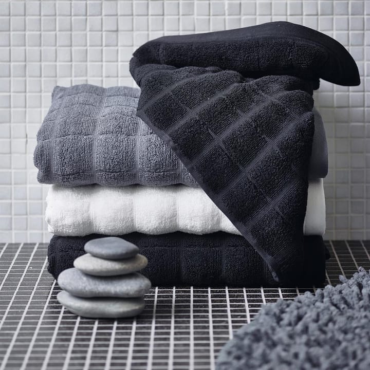 Tiles handdoek 40 x 60 cm. - zwart - Juna