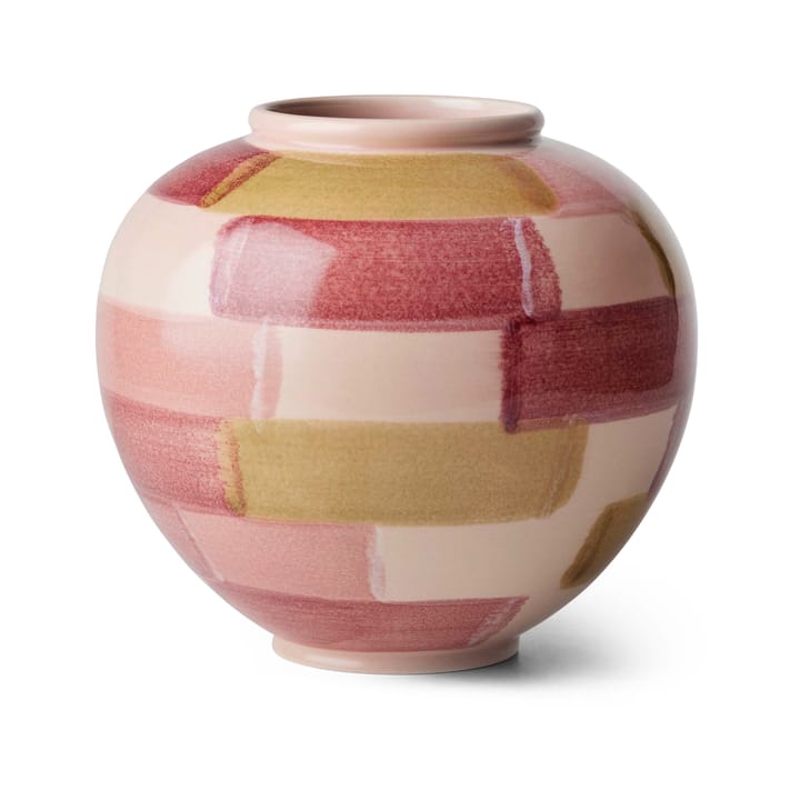 Canvas vaas 20 cm, Roze-bruin Kähler