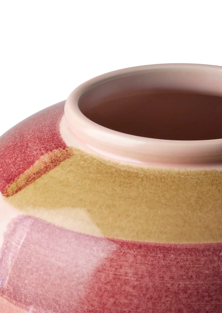 Canvas vaas 20 cm, Roze-bruin Kähler