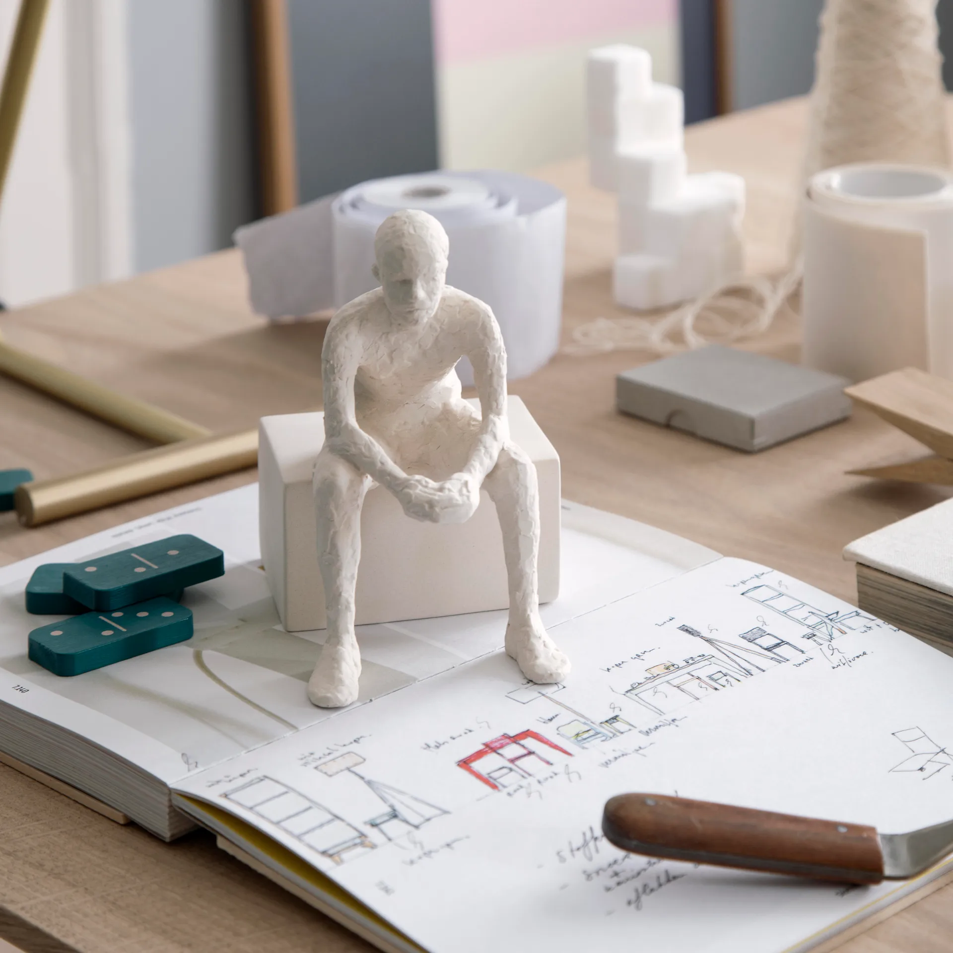 Character beeld met boodschap, The reflective one Kähler