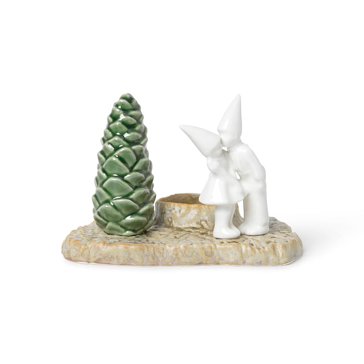 Christmas Tales kandelaar kerstkus 12 cm - Wit - Kähler