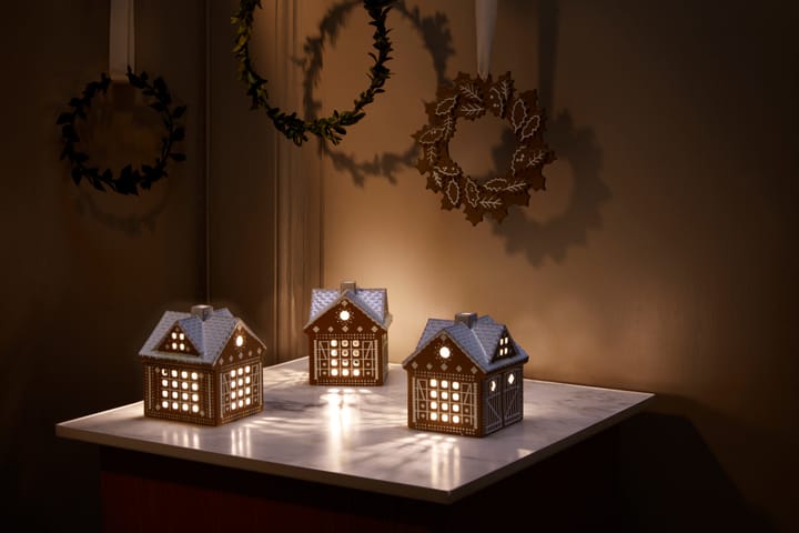 Gingerbread lichtjeshuis, Christmas barn 11,5 cm Kähler